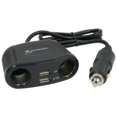 Mobilespec MS431USB 12v 2-way Adapter With 2 Usb Ports