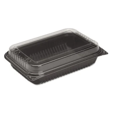 Solo Cup Company 919017PM94 Dinner Box, 1-comp, Black/clear, 64oz, 11 1/2w X 8.05d X 2.95h, 100/carton