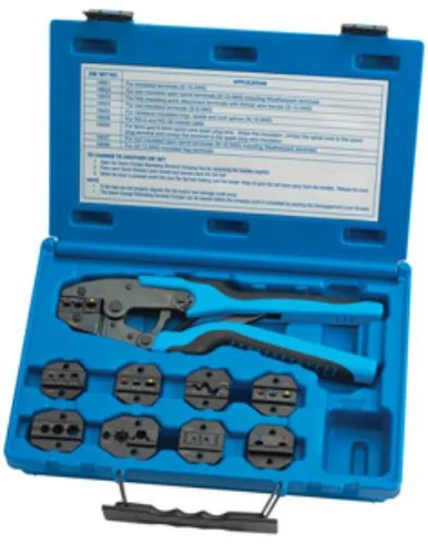 Sg Tool Aid 18980 Quick Change Ratcheting Terminal Crimping Kit With 9 Die Sets 18980_45