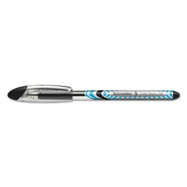 Stride 151201 Schneider Slider Stick Ballpoint Pen, 1.4mm, Black Ink, Black/silver Barrel, 10/box