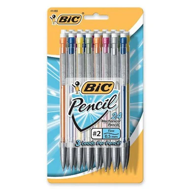 Bic Mechanical Pencil - #2 Pencil Grade - 0.5 Mm Lead Size - Assorted Barrel - 24 / Pack (MPLMFP241)