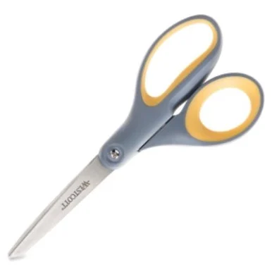 Westcott 8" Titanium Bonded Lefty Straight Handle Scissors - 8" Overall Length - Straight-left - Titanium, Stainless Steel (ACM15917)
