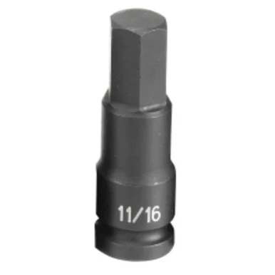 Grey Pneumatic 2922F 1/2" Drive Fractional Hex Driver Impact Socket 11/16"