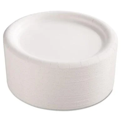 AJM Packaging Coated Paper Plates (cp9ajcwwh14) CP9AJCWWH14_40 - Solo