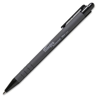 Integra Rubber Barrel Retractable Ballpoint Pens (ita-30031)