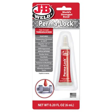 J B Weld 27106 J-b Weld 27106 Perma-lock High Strength Threadlocker - Red - 6 Ml.