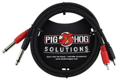 Pig Hog PDR1403 3ft Rca-1/4 Dual Cable