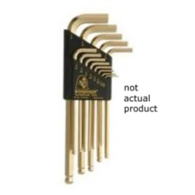 Bondhus 37910 Hex Ball End Wrench, 3/16", Long Length, L Shaped, Goldguard Finish, 4.5" Long, With Hang Tab