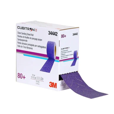 3m 3M-34442 70mm X 12m Cubitron Ii Hookit 80+ Grade Clean Sanding Sheet Roll