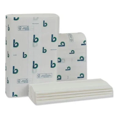 Boardwalk 6204 Structured Folded Towels, 1-ply, 9 X 9.5, White, 250/pack, 16 Packs/carton
