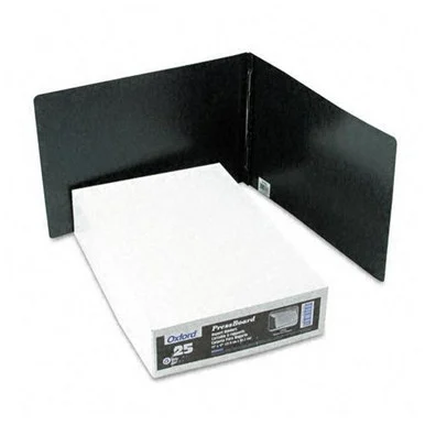 Oxford Pressboard Report Cover With Scored Hinge - 11" X 17" - 1 Fastener - 750 Sheet X 3" Capacity - 1 Each - 20pt. - Black (13206)