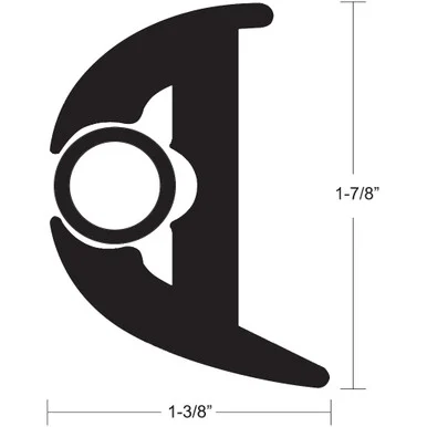Taco Metals 7279684 Taco Flex Vinyl Rub Rail Kit - Black W/black Insert - 70' - 1-7/8" X 1-3/8"