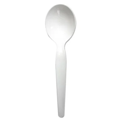 Boardwalk SOUPHWPSWH Heavyweight Polystyrene Cutlery, Soup Spoon, White, 1000/carton