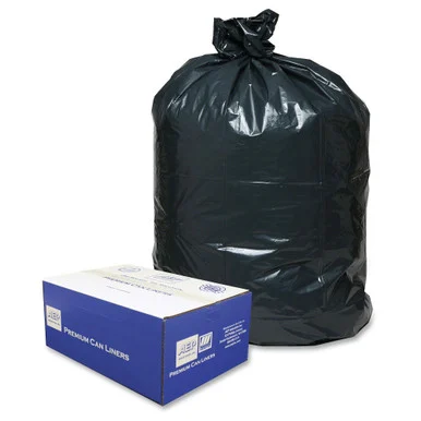 Webster Opaque Linear Low-density Can Liners - 60 Gal - Low Density - 100/carton - Black (385822g)