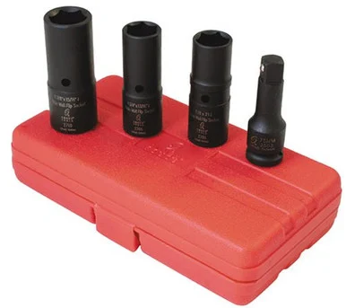 Sunex 2724 4-piece 1/2 In. Drive Deep Thin Wall Flip Impact Socket Set