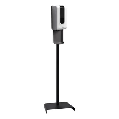 Gn1 F1406-S-T-S Automatic Hand Sanitizer Dispenser With Floor Stand And Tray, 1,200 Ml Capacity, 13 X 11.4 X 51.63, White/gray