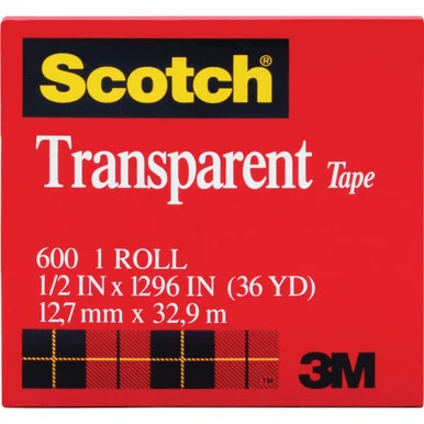 Scotch Glossy Transparent Tape (600121296pk) - 3m