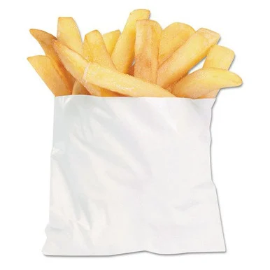 Royal Paper Products BGC450003 Pb3 French Fry Bags, 4 1/2 X 2 X 3 1/2, White, 2000/carton - Bagcraft