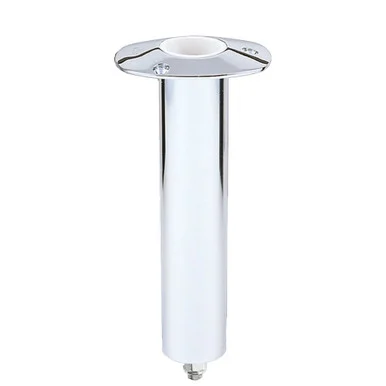 Lee's Tackle Inc. 3931012 Lee's 0° Stainless Steel Swivel Base Flush Mount Rod Holder - Medium - 2" Od X 6.5" Tube F/ Small Bent Butts