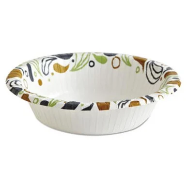 Boardwalk DEER12BOWL Deerfield Printed Paper Bowl, 12 Oz, White/yellow/green/purple, 1000/carton
