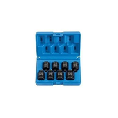 Grey Pneumatic 1308P 8 Piece 1/2" Drive 4 Point Pipe Plug Impact Socket Set