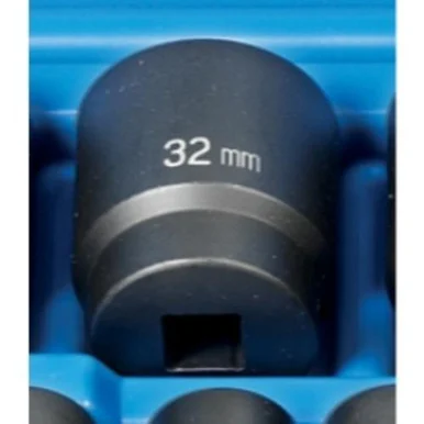 Grey Pneumatic 2132M 1/2" Drive 12 Point Metric Impact Socket 32mm