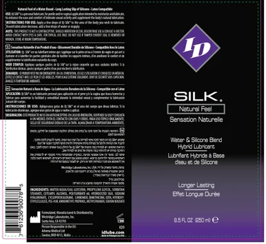 ID Silk Silicone and Water Blend Lubricant 8.5 Oz - Adult Toys