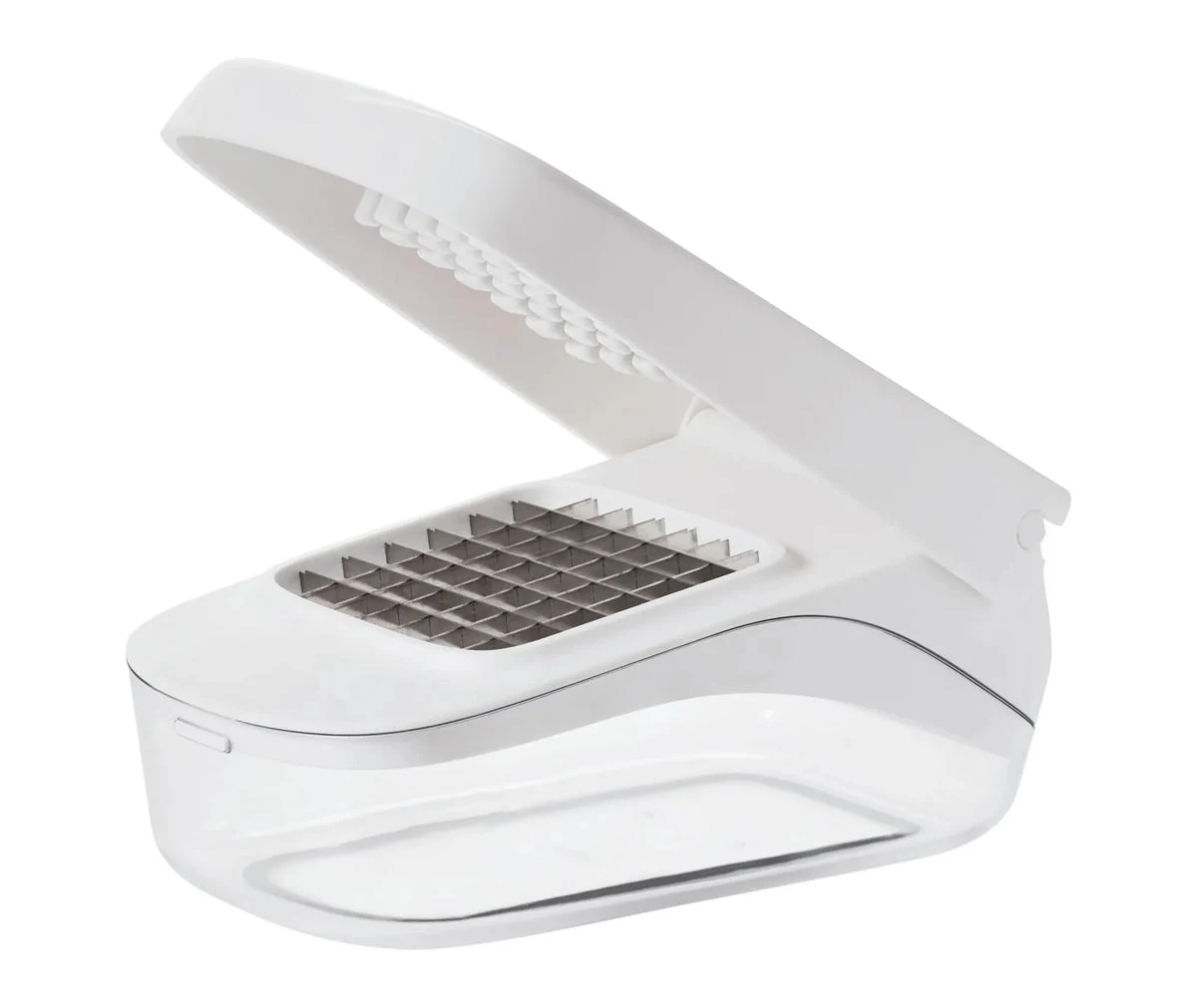 OXO Vegetable Manual Food Chopper - Stainless Steel Blade, Dishwasher-Safe, White