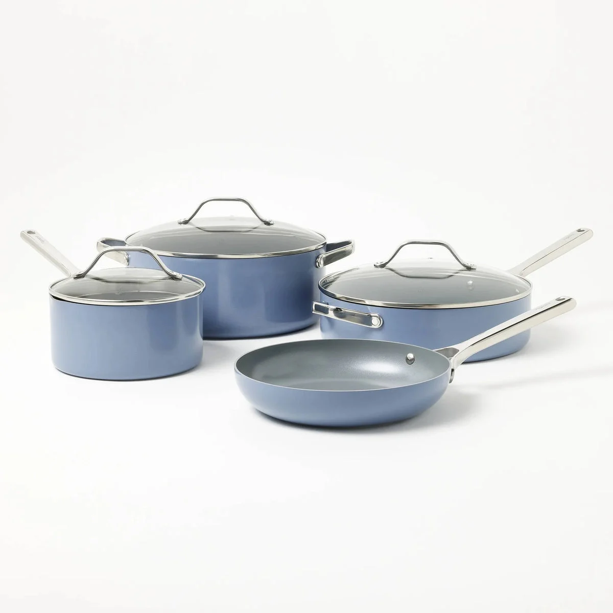 Figmint 7pc Nonstick Ceramic Coated Aluminum Cookware Set (See Description)