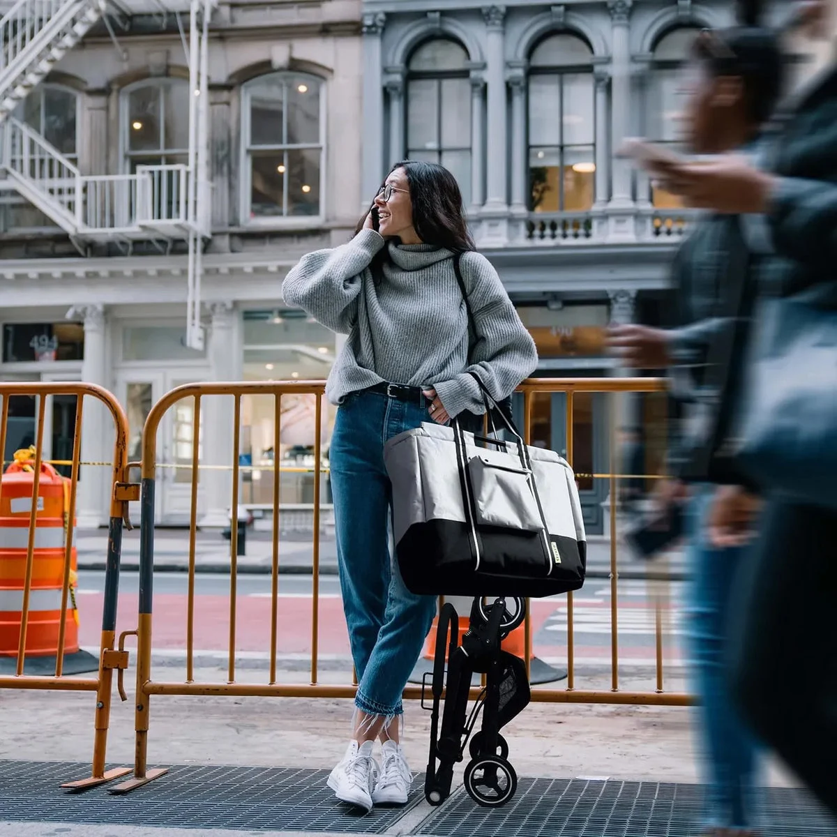 Seeker Lightweight Foldable Grocery Cart on Wheels - Gray