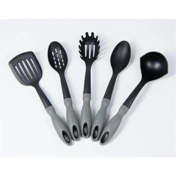 Cookcraft 5 Piece Utensil Set - Slotted, Noodle, Full Spoon, Turner, Ladle