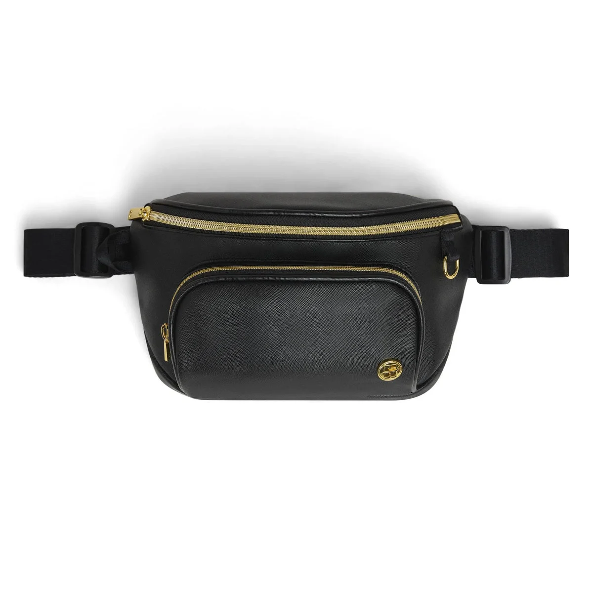 Huggies Cross Body Diaper Bag - Black Leather