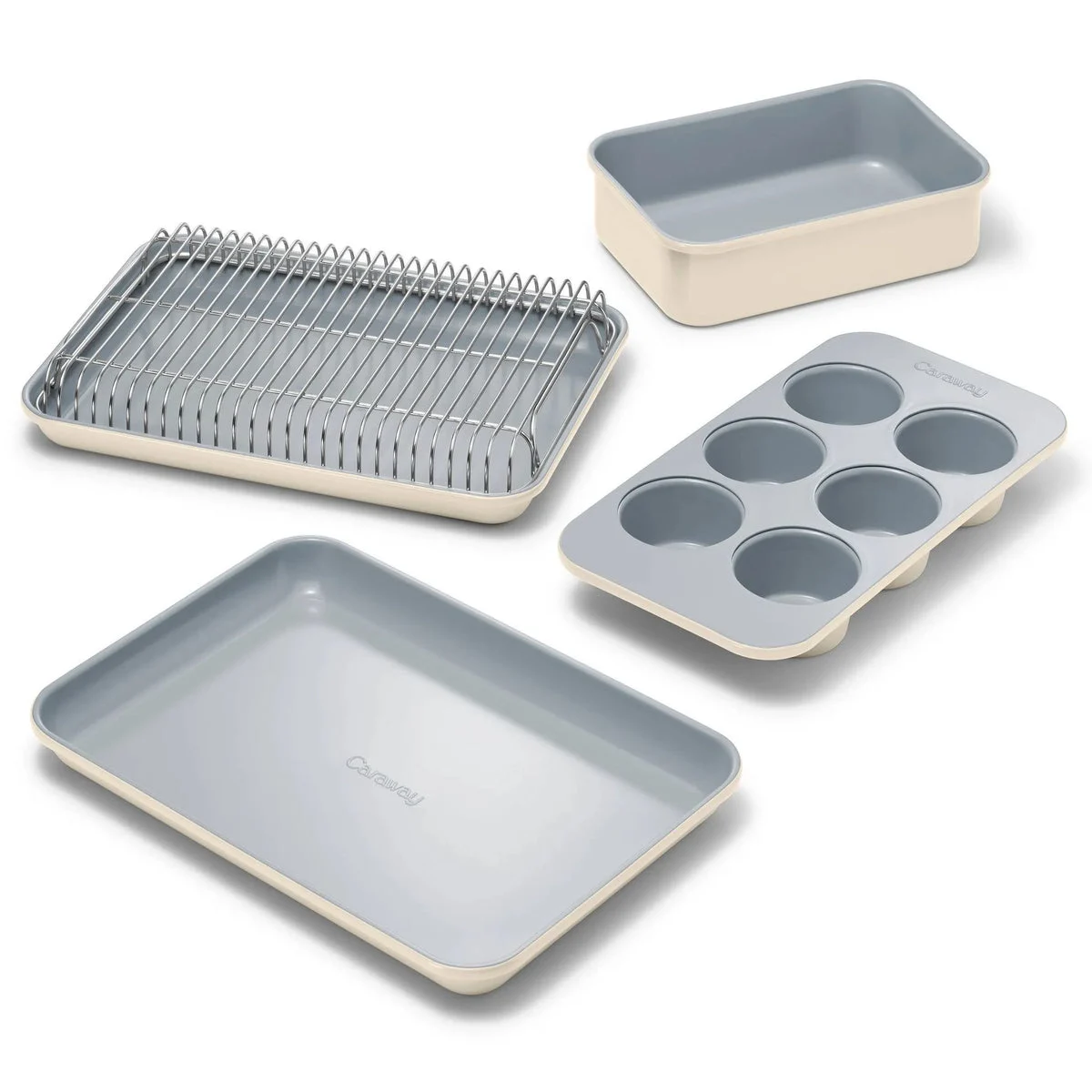 Caraway Ceramic Nonstick Mini Bakeware Set - Cream