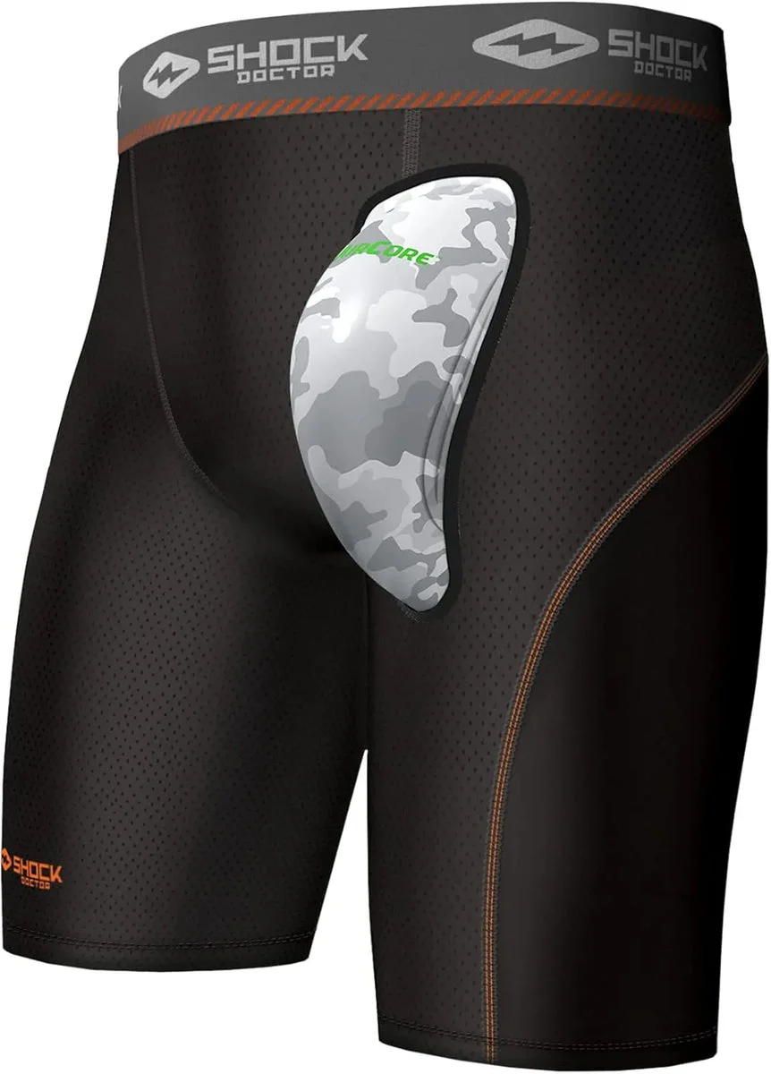 Shock Doctor Compression Shorts with AirCore Hard Cup - Youth