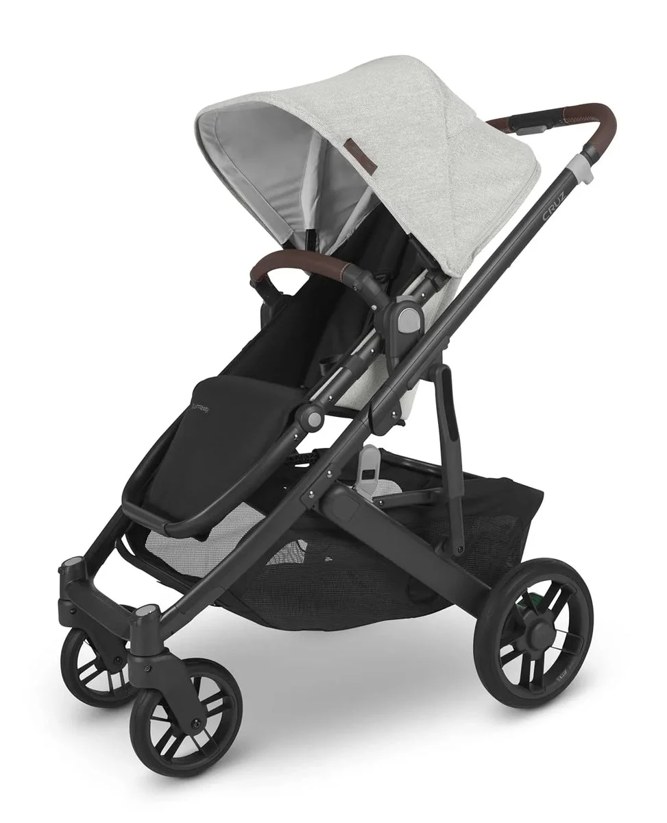 Uppababy Cruz V2 Stroller - Anthony Carbon Frame/Chestnut Leather (See Description)