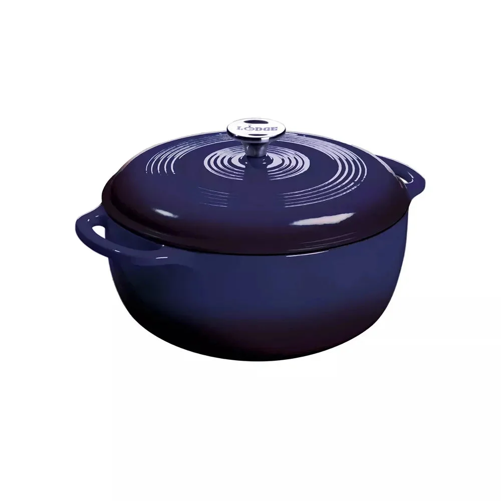 Lodge 6qt Cast Iron Enamel Dutch Oven - Blue