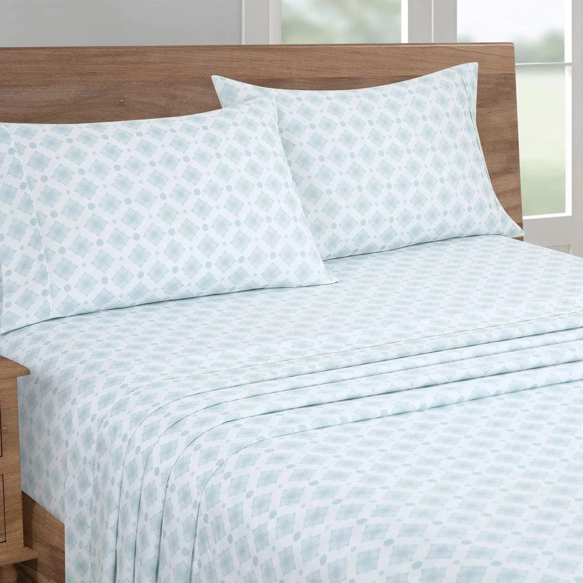 South point Full Size Geometric Microfiber 4-Piece Sheet Set - Dorian