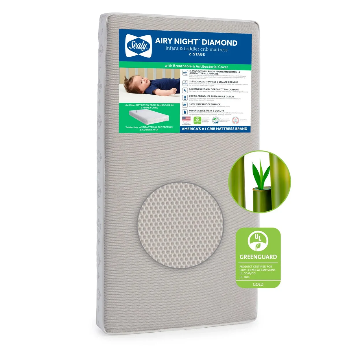 Sealy 2-Stage Dual Firm Crib Mattress - 52x28