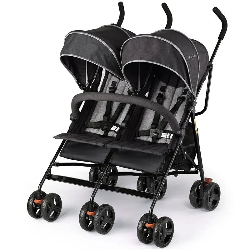 Dream On Me Twin Stroller - Black