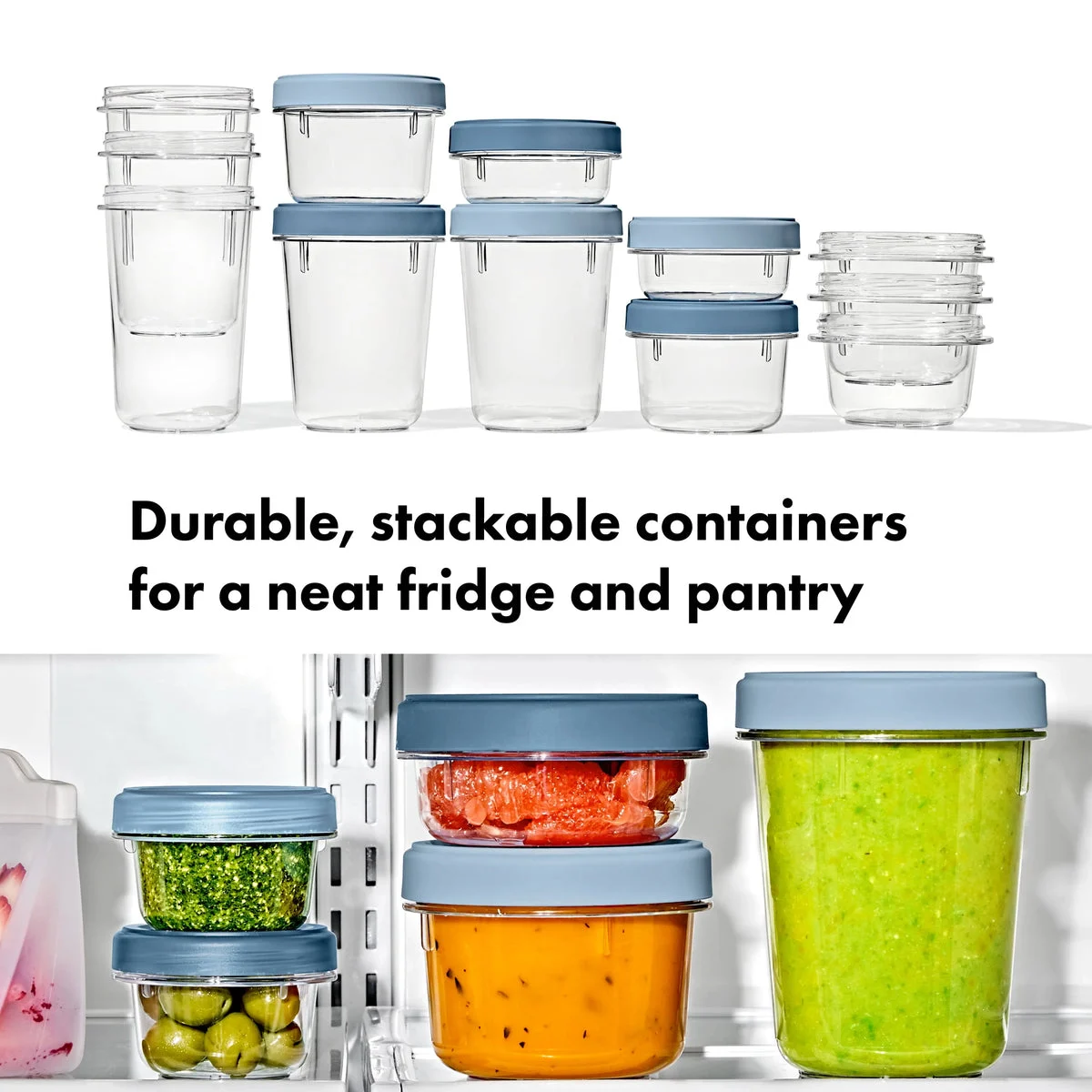 OXO 12-Piece Food Storage Container Set - Clear