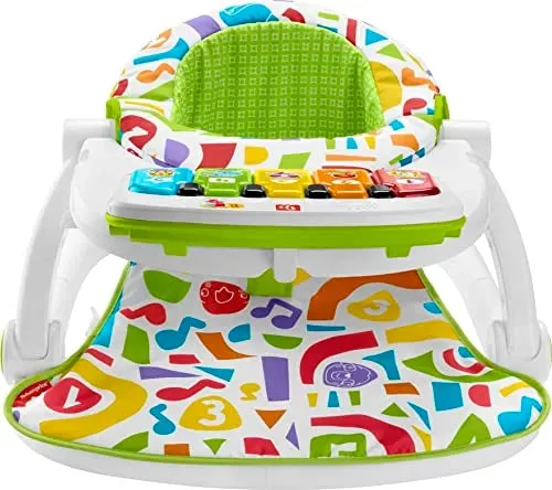 Fisher-Price Kick & Play Deluxe Sit-Me-Up Seat Portable Chair & Learning Toy for Baby & Toddler