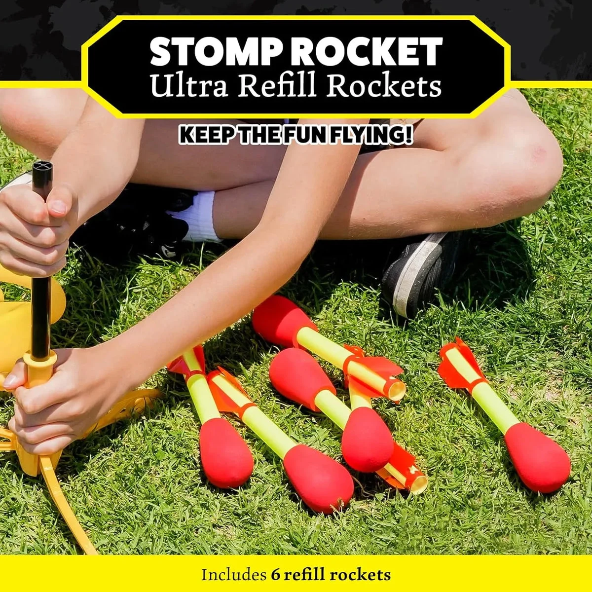 Stomp Rocket Ultra Stomp Rocket Refill Pack - Red