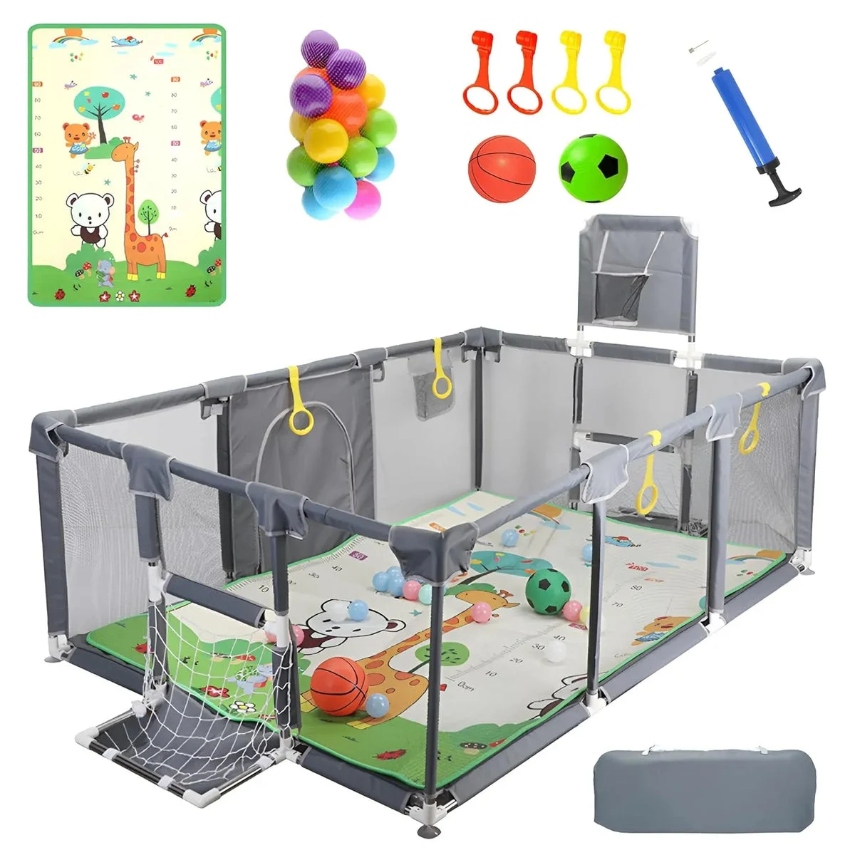 Magnelogy Baby Playpen with Mat – Spacious Indoor Playpen for Toddlers