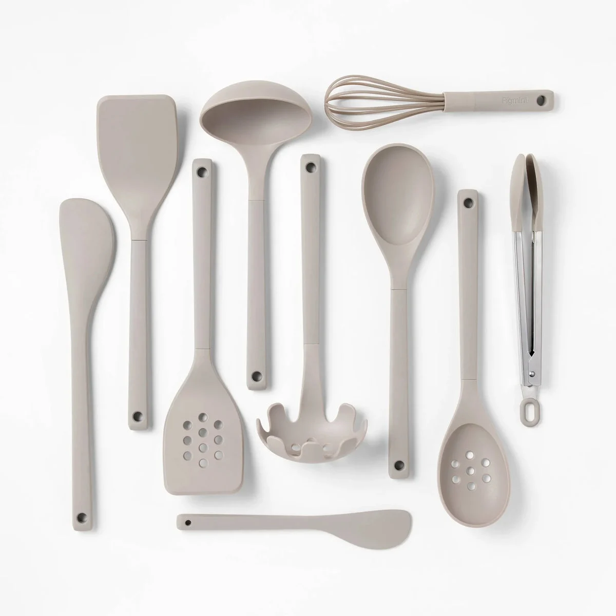 Figmint 10pc Nylon Kitchen Utensil Set - Gray