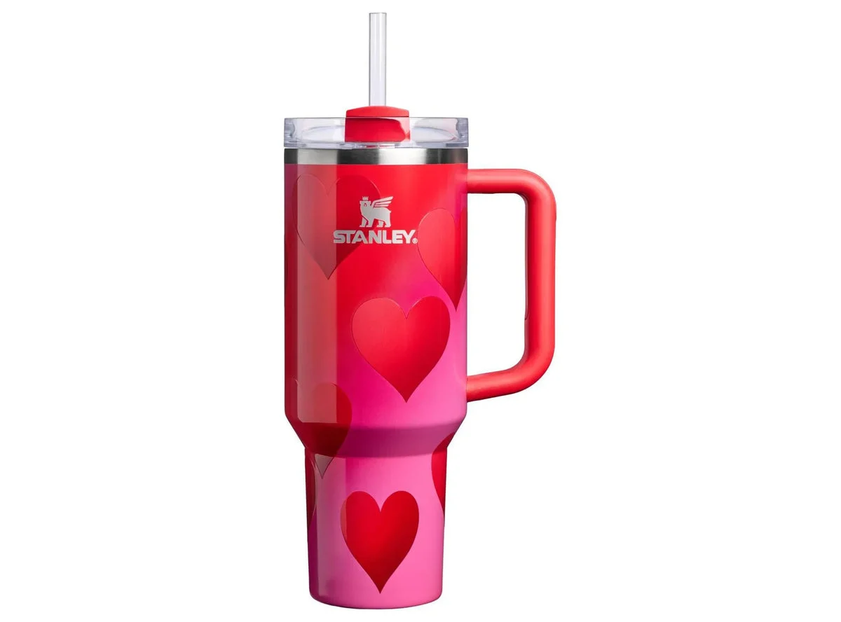 Stanley 40 oz Stainless Steel H2.0 Flowstate Quencher Tumbler - Rouge Heart Gradient
