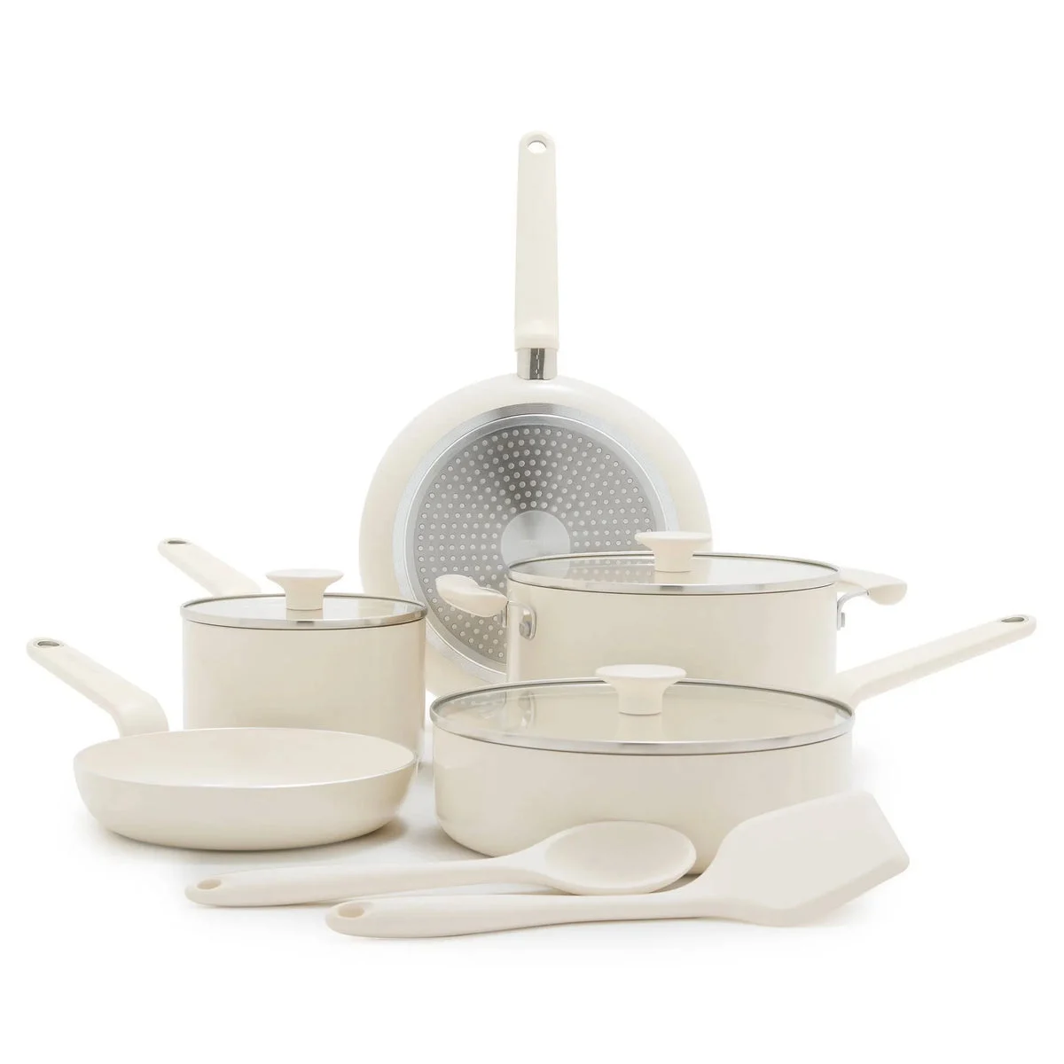 GreenPan Rio Advanced 10pc Ceramic Nonstick Cookware Set - Cream