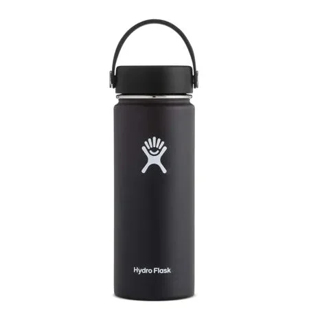 Hydro Flask Wide Mouth Water Bottle with Flex Cap, Black