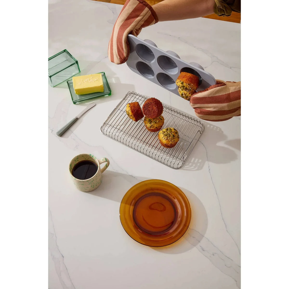 Caraway Home 6 Cup Muffin Pan - Navy