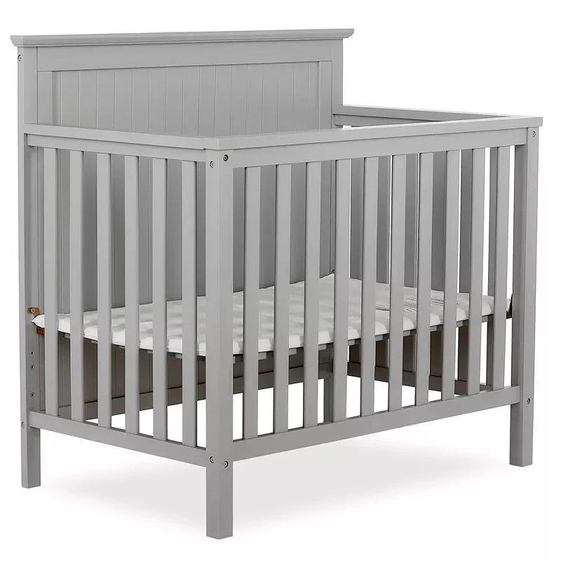 Dream On Me Ava 4-in-1 Convertible Mini Crib - Pebble Grey