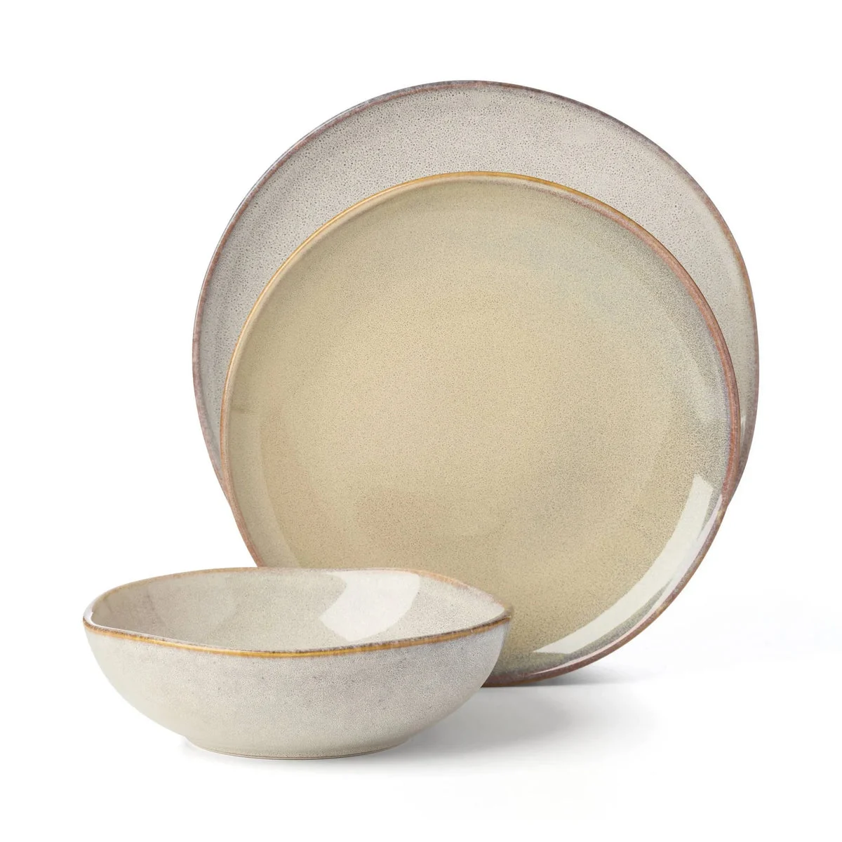 Oneida 12pc Dinnerware Set Organic Shade Oatmeal